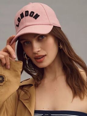 NEW WITH TAGS London Embroidered Pink Baseball Cap